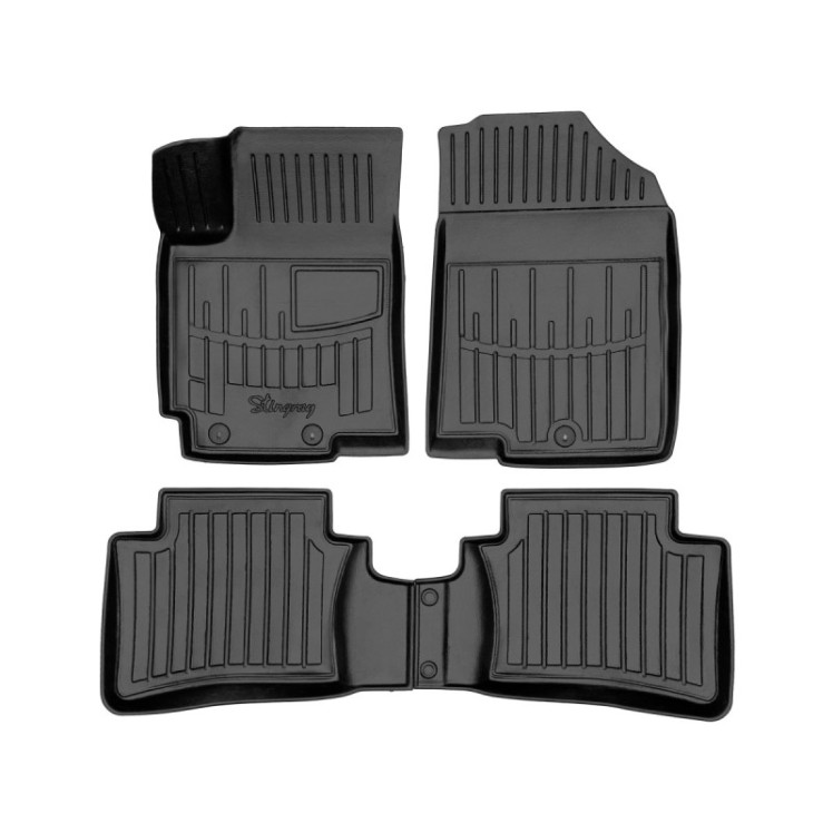 Килимки в салон гумові Hyundai Accent 2010-2017 4шт Stingray 3D