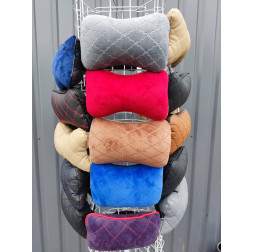 Подушка під голову Crazy сіра/сірий кант РОМБ 1шт