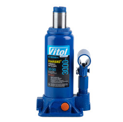Домкрат автомобильный гидравлический бутылочный Vitol 3т Iron Hand IH-180350D-K Домкрат автомобильный гидравлический бутылочный Vitol 3т Iron Hand IH-180350D-K