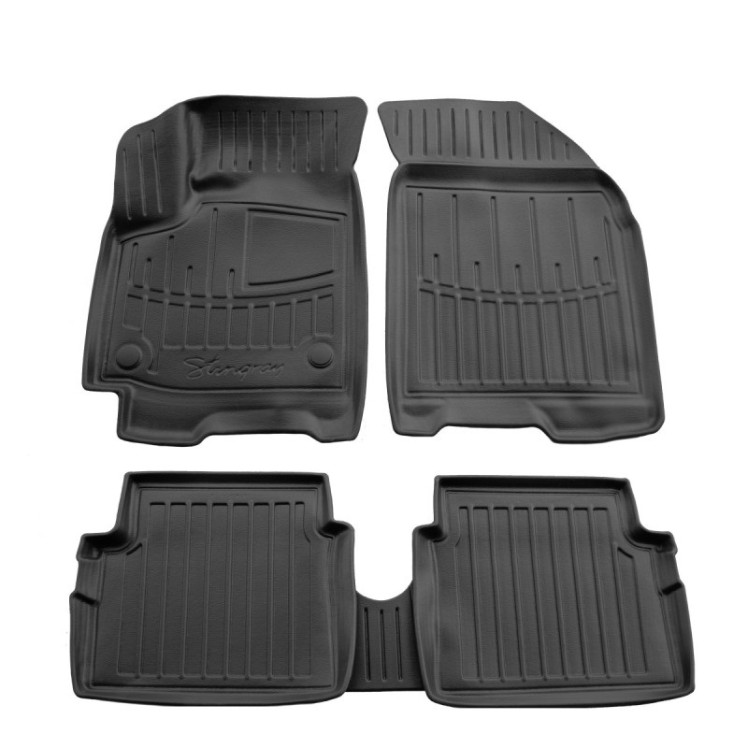 Коврики в салон резиновые Chevrolet Aveo 2002-2011 (T200)/(T250) 5шт Stingray 3D