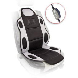 Накидка на сидения с подогревом (регулятор) H19002 GY/BK черно-серая (115x49 см.) Vitol  