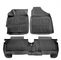 Килимки в салон гумові Toyota Yaris 2006-2011 4шт Stingray 3D