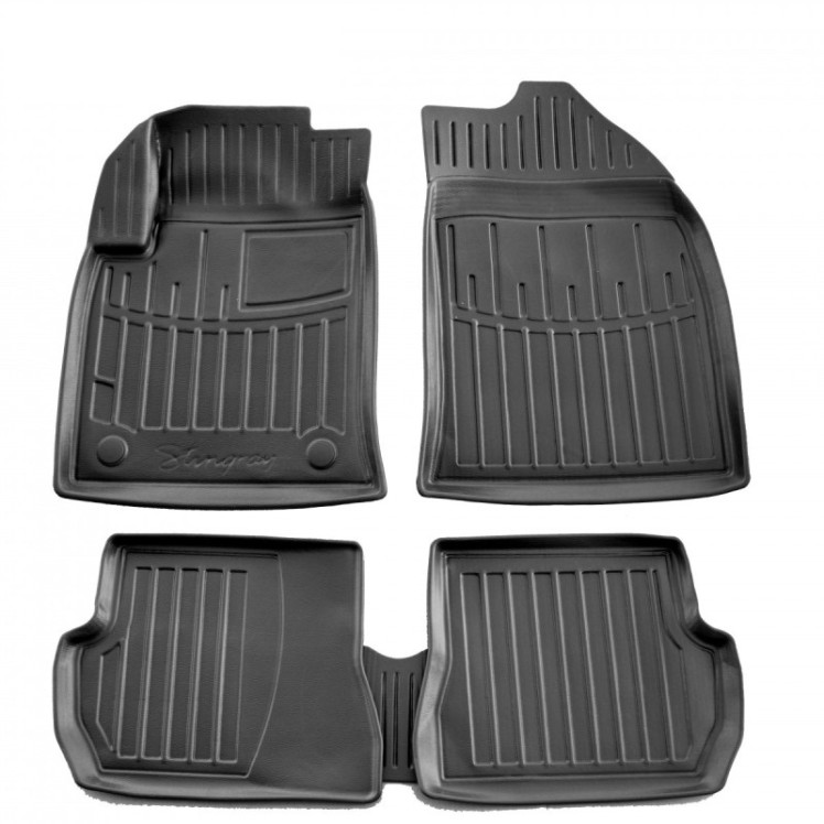 Килимки в салон гумові Ford Fiesta 2002-2008/Fusion 2002-2012/ Mazda 2 2002 5шт Stingray 3D