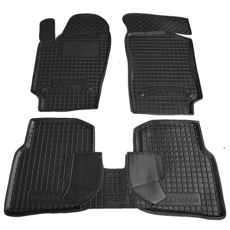 Килимки в салон гумові VW Polo 2010-2020 седан Avto-Gumm