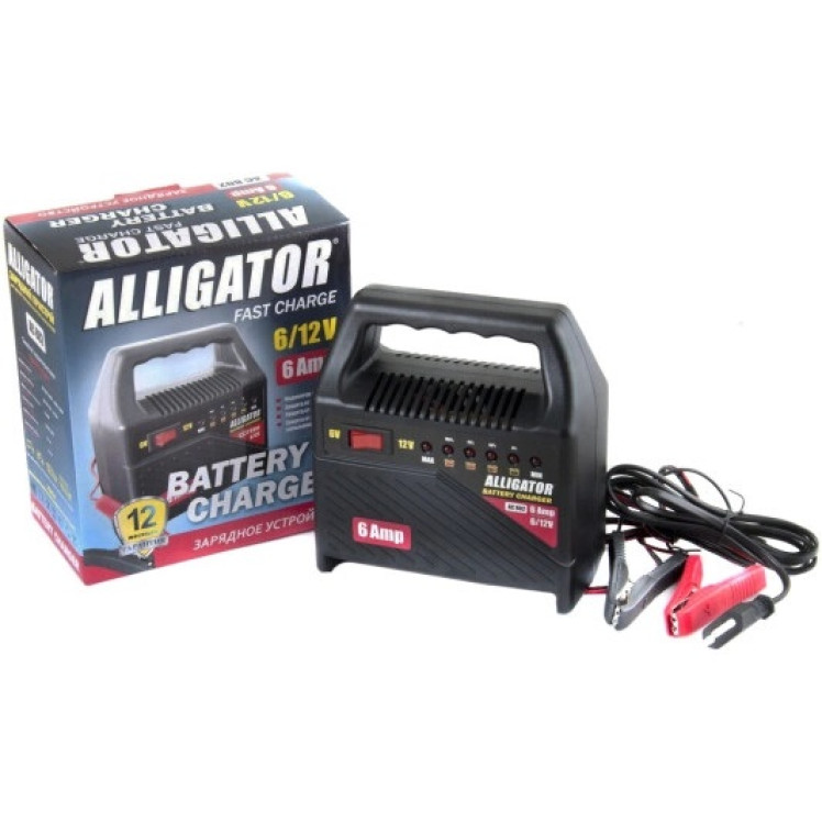 Зарядное устройство 6A/6V/12V ALLIGATOR 80 А*ч AC803 Зарядное устройство 6A/6V/12V ALLIGATOR 80 А*ч AC803