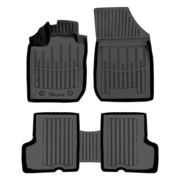Коврики в салон резиновые Renault Logan 2004-2012/Logan MCV 2006-2012 5шт Stingray  3D