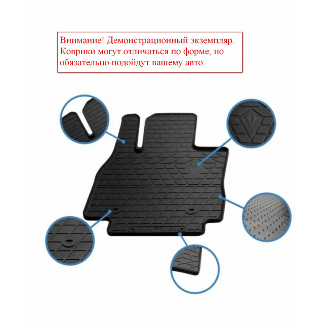 Коврики в салон гумові Ford Connect 2002 BUDGET