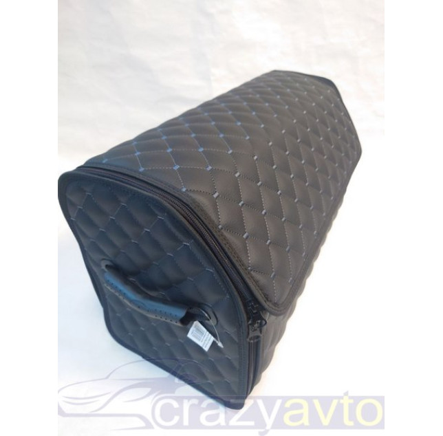 Органайзер саквояж у багажник AvtoBag 50/30/30 чорний/т.сіра нитка блискавка