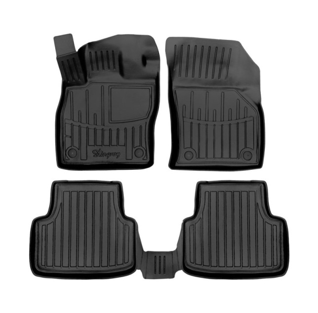 3D Килимки гумові Skoda Octavia A7 2013-2020 2шт передні Stingray des 2020