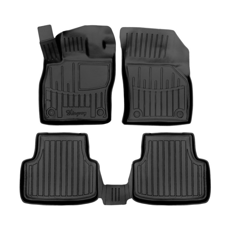 Килимки в салон гумові Skoda Octavia A7 2013-2020 5шт Stingray 3D