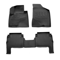 3D Коврики в салон резиновые Hyundai Santa Fe 2010-2012 2шт передние Stingray des 2020