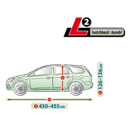 Тент автомобильный "L2" Kegel Membrane Garage полипропилен 4.55х1.48х1.36м хетчбек 5-4728-248-3050