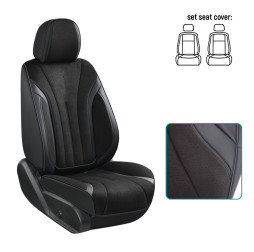 Чехлы универсальные  "5D" EKO черные VOIN V-8907 Bk (2 шт) передние