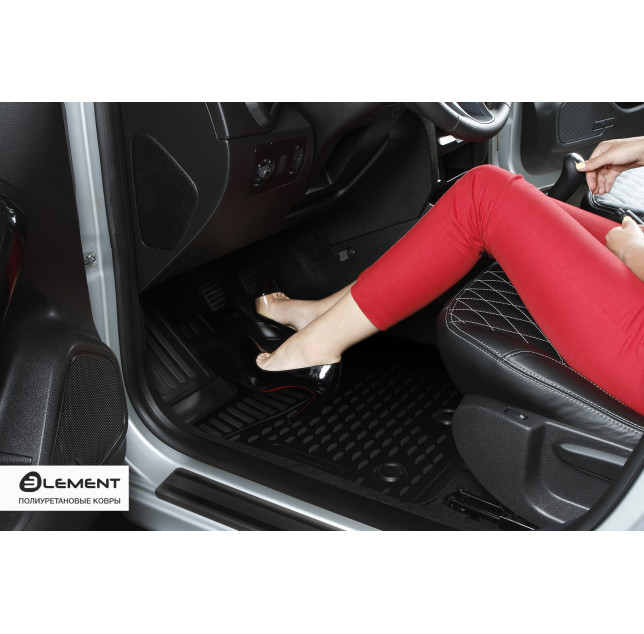 Коврики в салон резиновые Mercedes-Benz A-Class W176 2013-2018 4шт Novline  3D