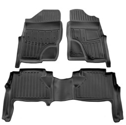3D Коврики в салон резиновые Nissan Navara 2005-2015 (D40) (правый руль) 2шт передние Stingray
