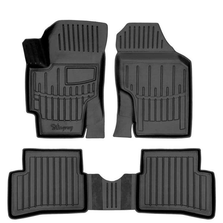3D Килимки в салон гумові Hyundai Accent 2006-2010/Kia Rio 2005-2010 5шт Stingray des 2020