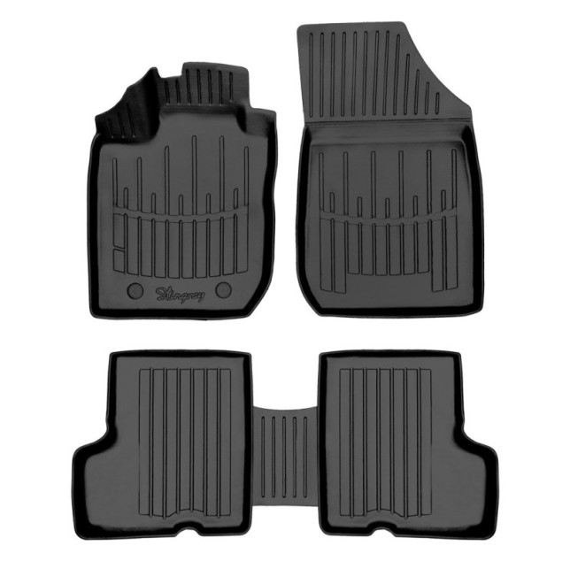 3D Килимки в салон гумові Renault Logan 2004-2012/Logan MCV 2006-2012 2шт передні Stingray des 2