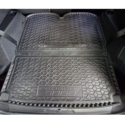 Коврик в багажник Peugeot 5008 2024 7 мест из 2-х частей Avto-Gumm