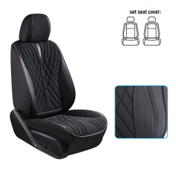 Чехлы универсальные  "5D" EKO черные VOIN V-8863 Bk  (2 шт) передние