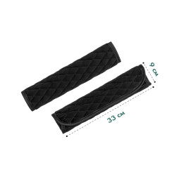 Накладка на ремень безопасности CrazyTech M 33X23 черный ромб SMALL
