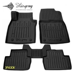 3D Коврики в салон резиновые Nissan Patrol 1997-2013 3шт  Stingray des 2020