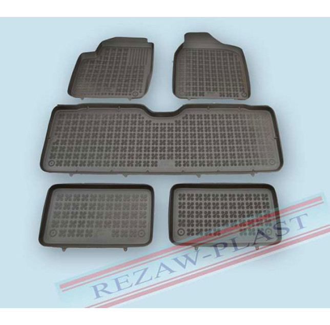 Коврики в салон резиновые VW Sharan 1995-2009 7м/Seat Alhambra 1996/Ford Galaxy 1995 Rezaw-Plast RP