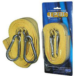 Трос буксировочный 3 т 4.5 м ST1004/TP202-3-2 желтый /карабин/блистер Vitol
