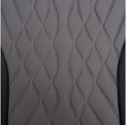 Чехлы универсальные  "5D" EKO серо-черные VOIN V-8863 Gy/Bk  (2 шт) передние