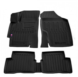 3D Коврики в салон резиновые Hyundai Accent 2006-2010/Kia Rio 2005-2011 2шт передние Stingray des20