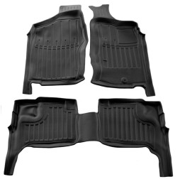 3D Коврики в салон резиновые Nissan Navara 1998 (D22) (правый руль) 2шт передние Stingray des 2020